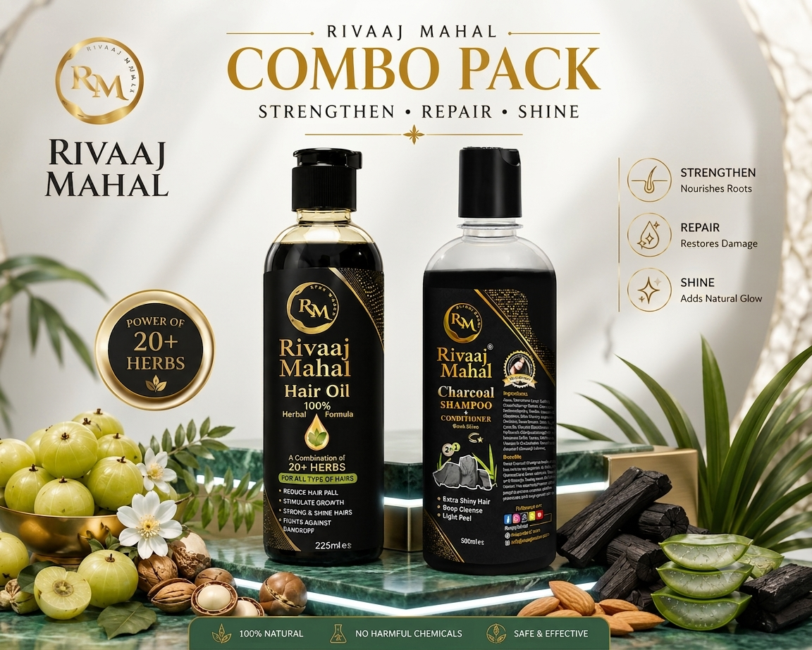 Rivaaj Mahal Hair Oil & Organic Shampoo